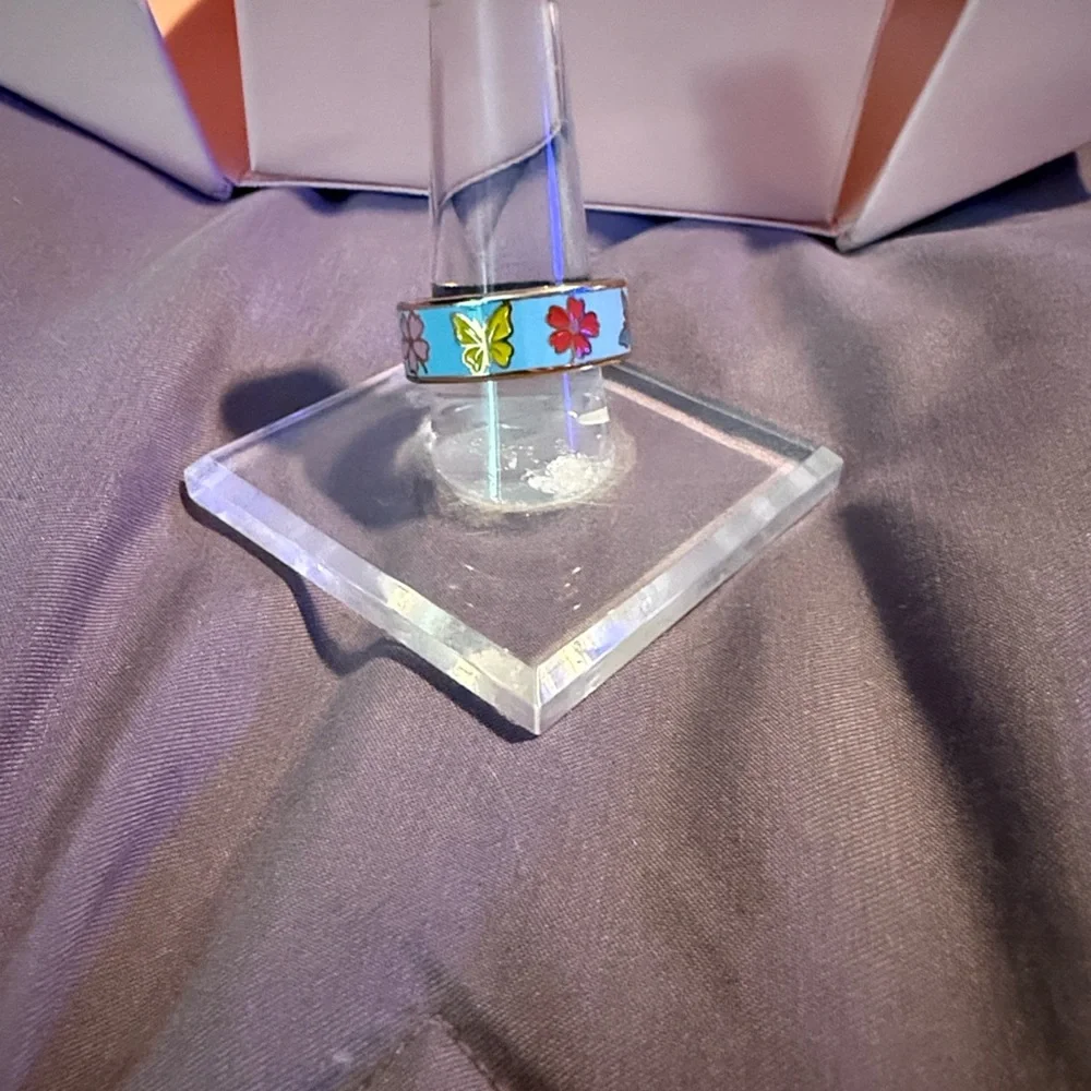 Blue Enamel Smart Ring R19 | Sleep & Fitness Tracker | New